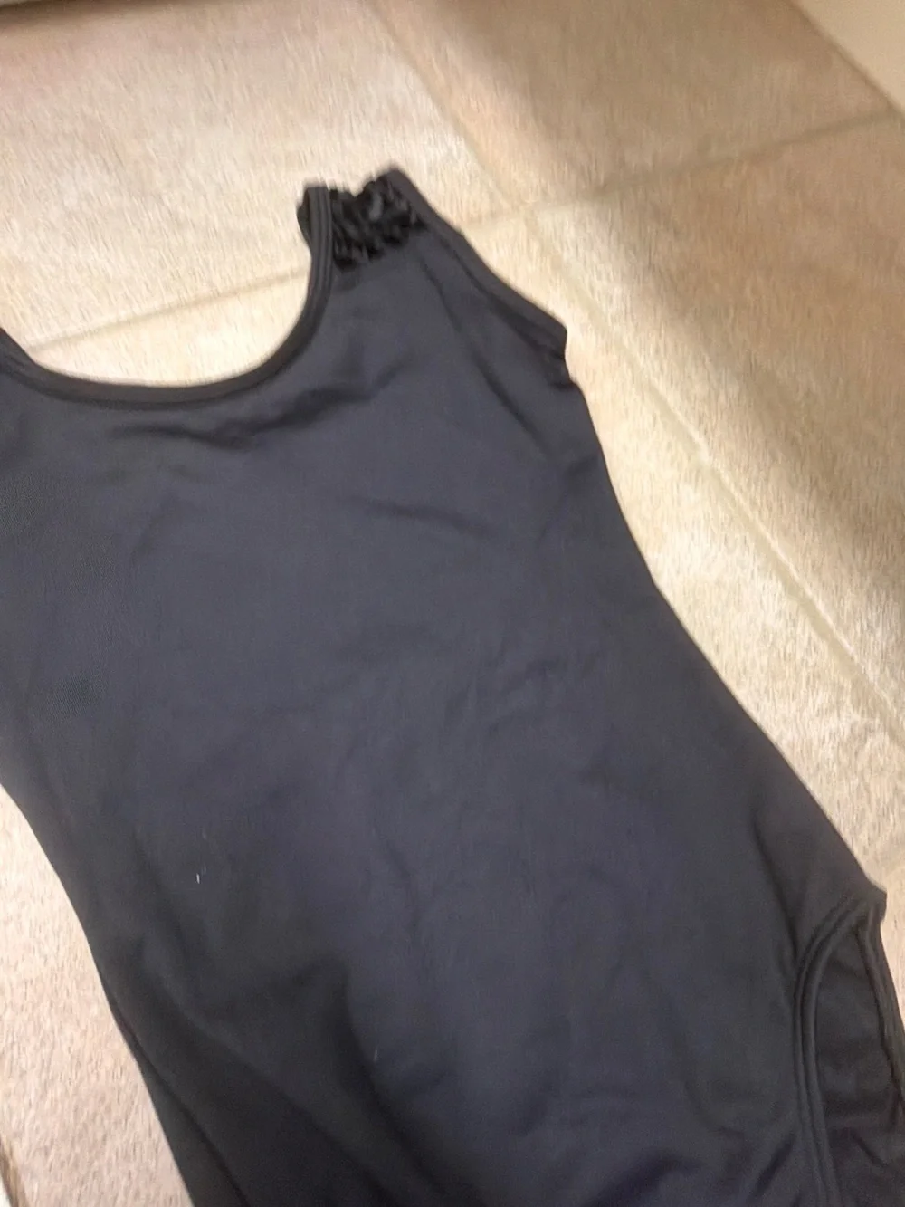 Eurotard Classic Black Dance Leotard with back detail size 6x/7